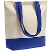 Холщовая сумка Shopaholic, ярко-синяя с нанесением логотипа