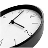Часы настенные Lander, белые с черным с нанесением логотипа