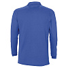 Рубашка поло мужская с длинным рукавом WINTER II 210 ярко-синяя с нанесением логотипа