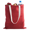 Холщовая сумка на плечо Juhu, красная с нанесением логотипа