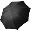 Зонт-трость Fiber Flex, черный с нанесением логотипа