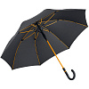Зонт-трость с цветными спицами Color Style, оранжевый с нанесением логотипа