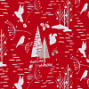 Плед «Русские сказки», красный с нанесением логотипа