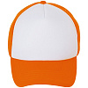 Бейсболка BUBBLE, оранжевый неон с белым с нанесением логотипа
