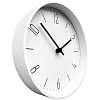 Часы настенные Casper, белые с нанесением логотипа