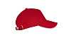 Бейсболка LONG BEACH, красная с белым с нанесением логотипа