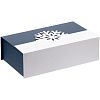Коробка Snowish, синяя с белым с нанесением логотипа