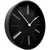 Часы настенные Boston, черные с нанесением логотипа