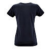 Футболка женская METROPOLITAN, темно-синяя с нанесением логотипа