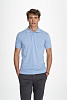 Рубашка поло мужская PRIME MEN 200 голубая с нанесением логотипа