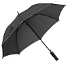 Зонт-трость Jenna, черный с серым с нанесением логотипа