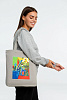 Холщовая сумка Artist Bear, серая с нанесением логотипа