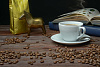 Кофе в зернах, в черной упаковке с нанесением логотипа