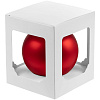 Елочный шар Gala Matt в коробке, 10 см, красный с нанесением логотипа