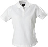 Рубашка поло стретч женская ALBATROSS, белая с нанесением логотипа