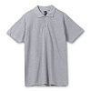 Рубашка поло мужская SPRING 210, серый меланж с нанесением логотипа