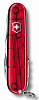 Офицерский нож Huntsman 91, прозрачный красный с нанесением логотипа