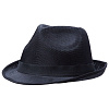Шляпа Gentleman, черная с черной лентой с нанесением логотипа