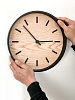 Часы настенные Kiko, дуб с нанесением логотипа
