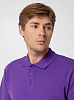 Рубашка поло мужская SUMMER 170, темно-фиолетовая с нанесением логотипа