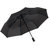 Зонт складной AOC Mini с цветными спицами, темно-синий с нанесением логотипа