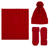 Варежки Heat Trick, красные с нанесением логотипа