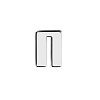 Элемент брелка-конструктора «Буква П» или «Буква U» с нанесением логотипа