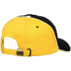 Бейсболка Unit Smart, черная со светло-желтым с нанесением логотипа