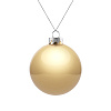 Елочный шар Finery Gloss, 8 см, глянцевый золотистый с нанесением логотипа