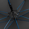 Зонт-трость с цветными спицами Color Style ver.2, ярко-синий с нанесением логотипа