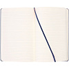 Записная книжка Moleskine Classic Large, в линейку, синяя с нанесением логотипа