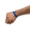 Силиконовый браслет Valley, синий с нанесением логотипа