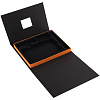 Коробка под набор Plus, черная с оранжевым с нанесением логотипа