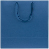 Пакет бумажный Porta, большой, синий с нанесением логотипа