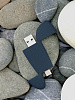 Флешка Pebble Type-C, USB 3.0, серо-синяя, 16 Гб с нанесением логотипа