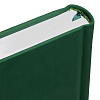 Ежедневник Favor Metal, недатированный, зеленый с нанесением логотипа
