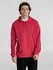 Толстовка с капюшоном унисекс Hoodie, красный меланж с нанесением логотипа