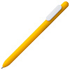 Ручка шариковая Slider, желтая с белым с нанесением логотипа