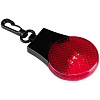 Светоотражатель с подсветкой Watch Out, красный с нанесением логотипа