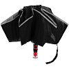 Зонт наоборот складной Futurum, черный с нанесением логотипа