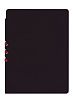 Ежедневник Flexpen Soft Touch, недатированный, черный с красным с нанесением логотипа