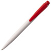 Ручка шариковая Senator Dart Polished, бело-красная с нанесением логотипа