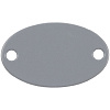 Шильдик металлический Alfa Oval, серый с нанесением логотипа