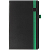 Ежедневник Ton Black, недатированный, черный с зеленым с нанесением логотипа
