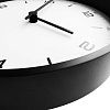 Часы настенные Weis, белые с черным с нанесением логотипа