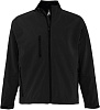 Куртка мужская на молнии RELAX 340, черная с нанесением логотипа