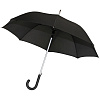 Зонт-трость Alu AC, черный с нанесением логотипа