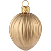 Елочная игрушка «Грецкий орех», матовое золото с нанесением логотипа