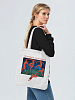 Холщовая сумка «Пренебречь, вальсируем», молочно-белая с нанесением логотипа