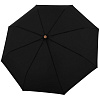 Зонт складной Nature Magic, черный с нанесением логотипа